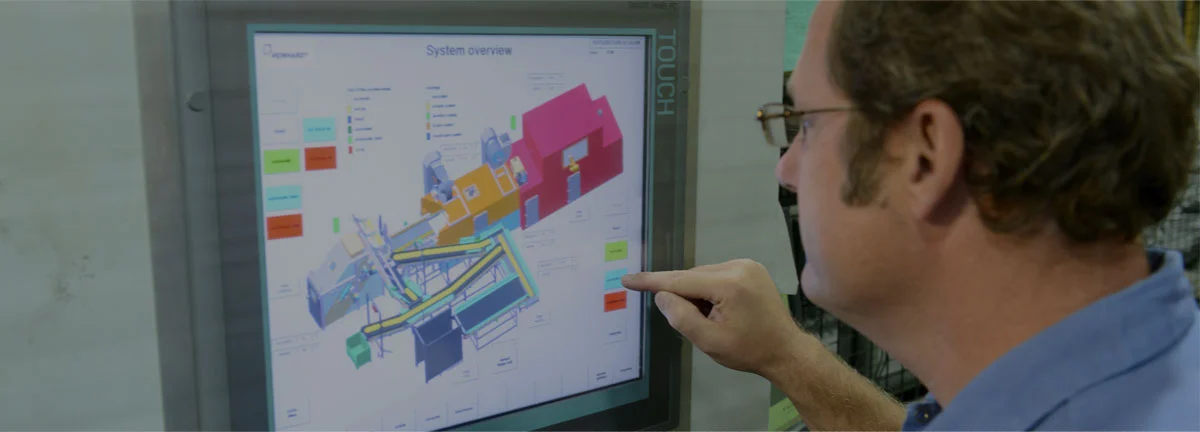 Depor employee using system overview touch screen